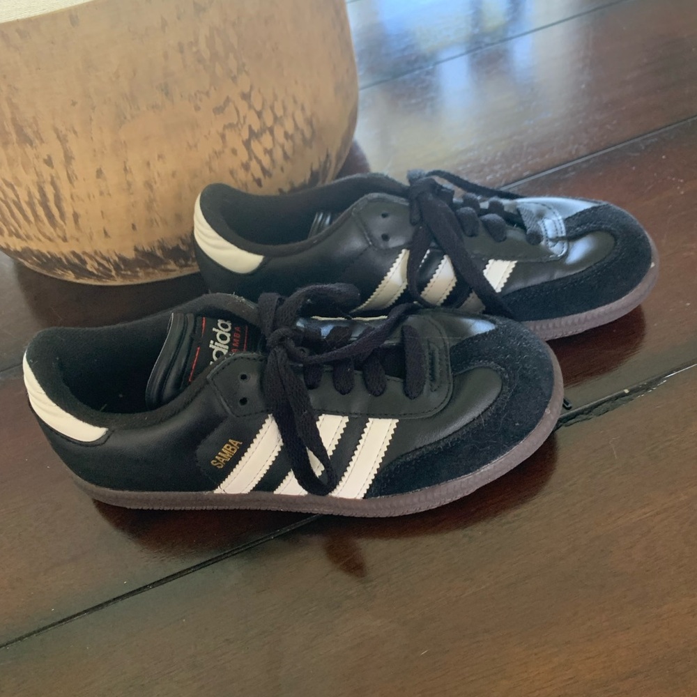 Adidas Kids Black and White Sneakers